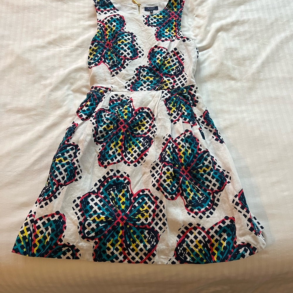 Multi colored sleeveless sun dress by Kaari.  Size 4
